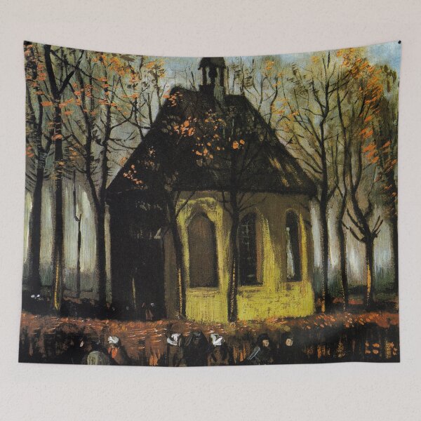 Item preview, Congregation Leaving the Reformed Church in Nuenen, by Vincent Van Gogh designed and sold by Pavel Polyansky.