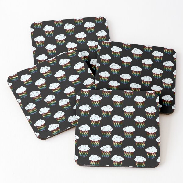 Aperçu de l'œuvre Rainbow Raindrops and Cloud Pattern créée et vendue par digitalvintage.
