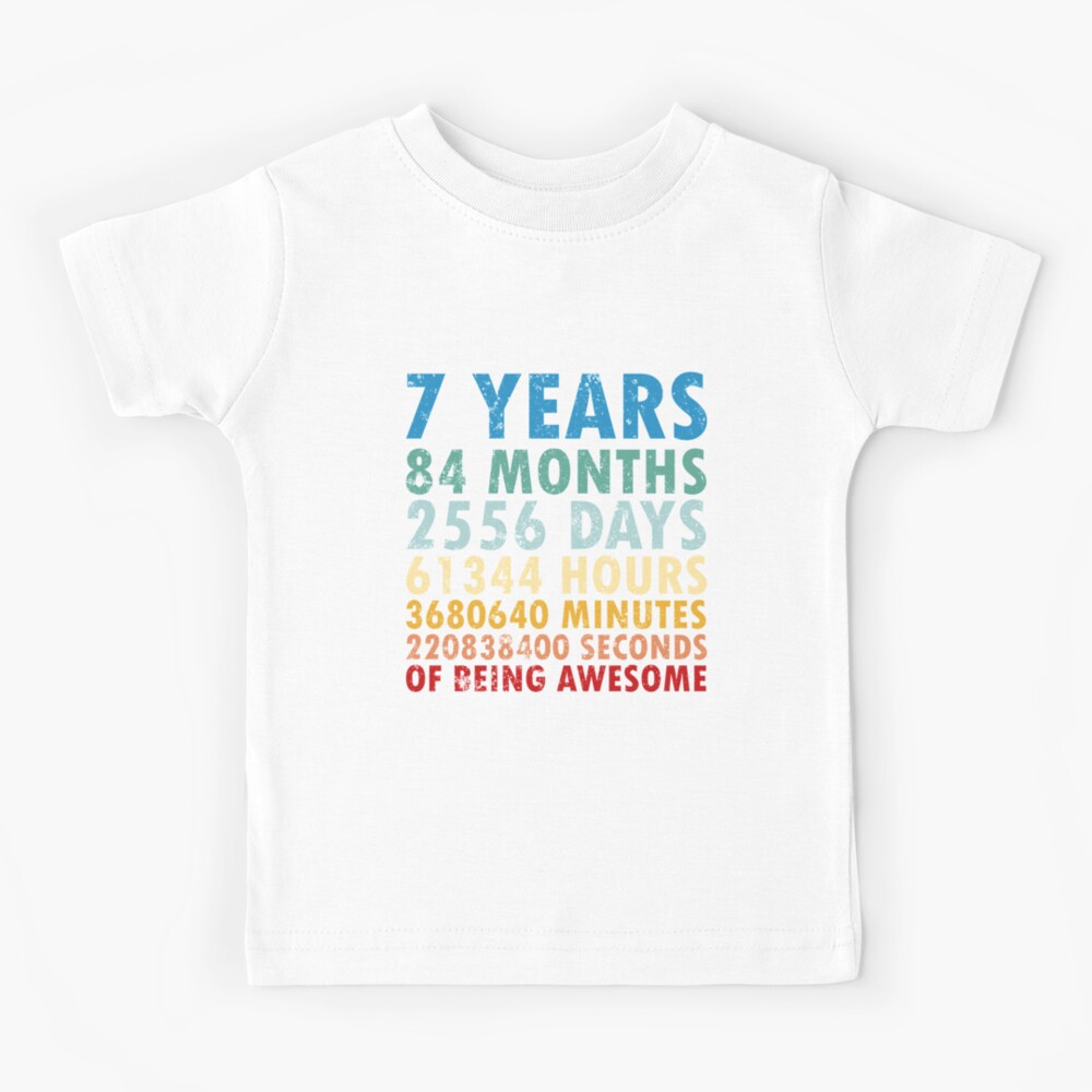 Celebrating 7 Years Of Being Awesome Youth Girls' Fitted T-Shirt
