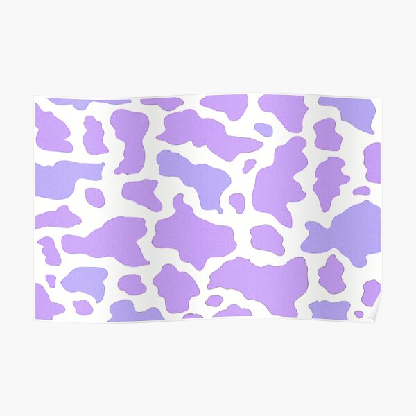 Cow pattern purple Poster