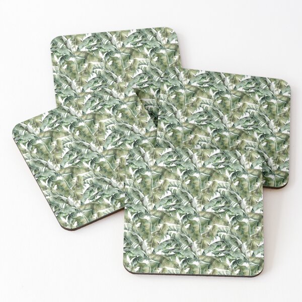 Item preview, Watercolor banana palm leaves. Tropical foliage designed and sold by derbisheva.
