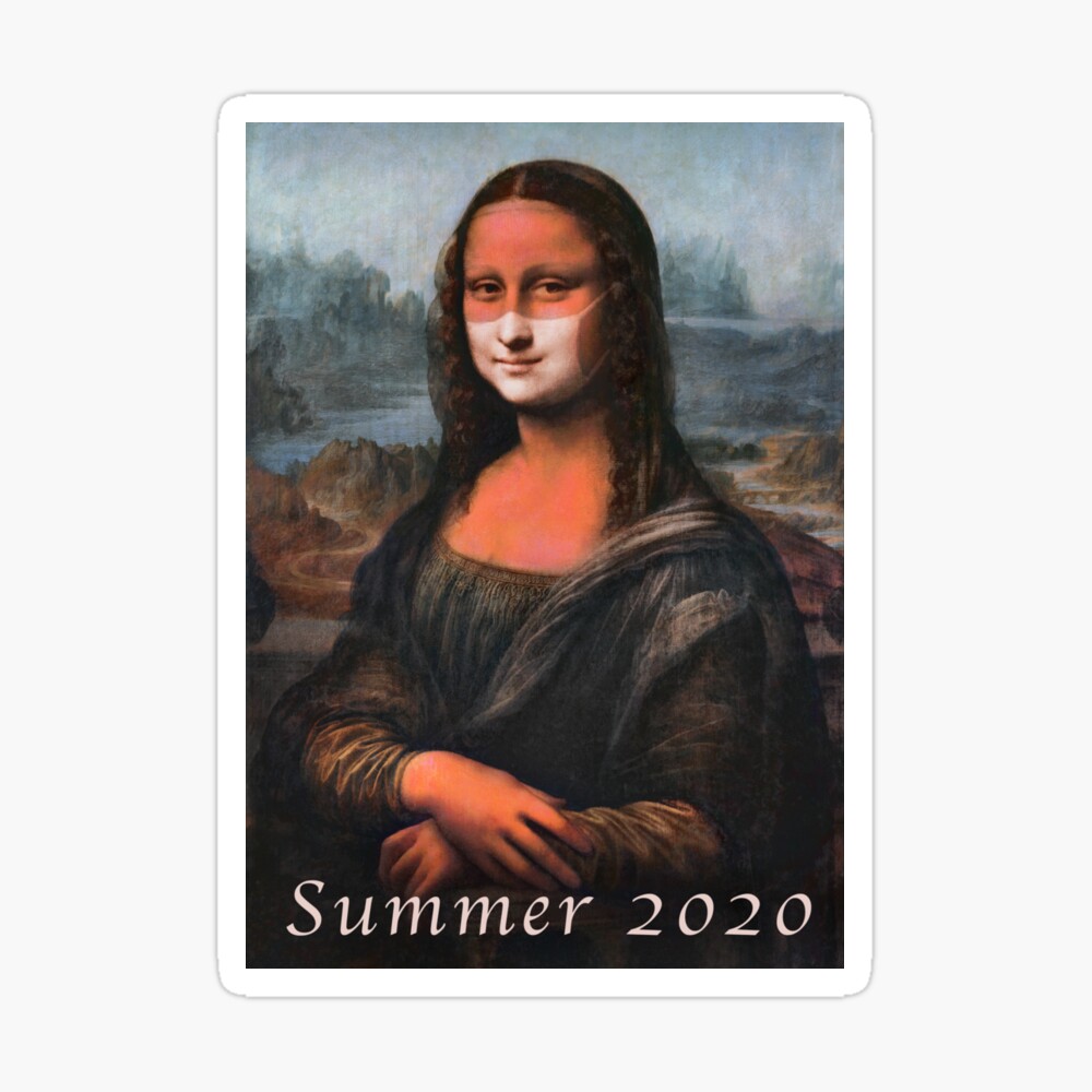 Mona Lisa Coronavirus Face Mask Tan Lines Poster By Deetyndall Redbubble