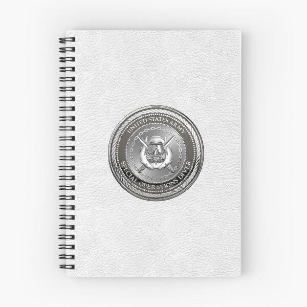 Item preview, U.S. Army Engineer Divers - Special Operations Diver Badge Special Edition over White Leather designed and sold by Serge Averbukh Art Studio.