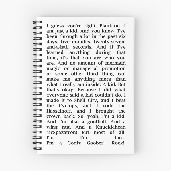 Item preview, I am Just a Kid Spongebob Speech designed and sold by quaintkoala.