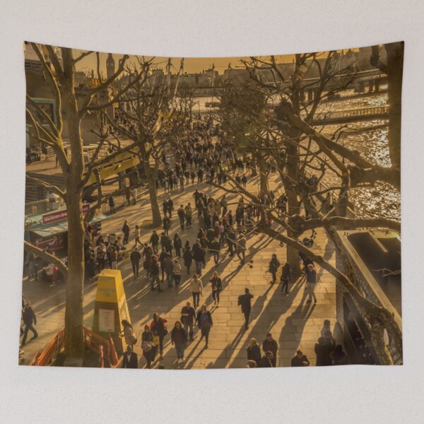 Item preview, Silhouette of crowd in London designed and sold by RezieMart.