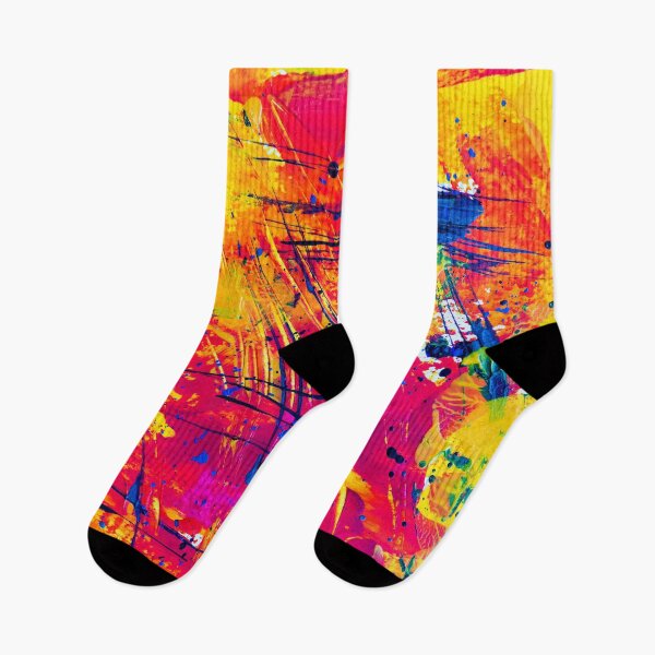 Item preview, Abstract Expressionism Art Orange Yellow Red and Blue designed and sold by allhistory.