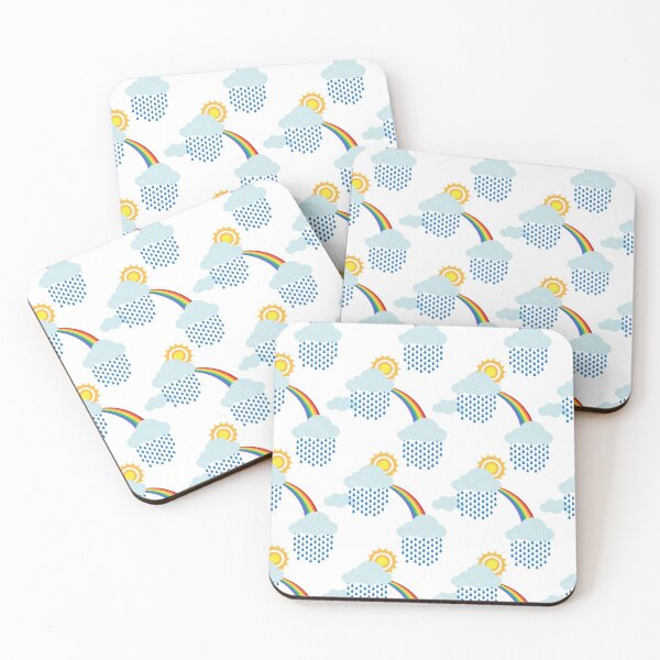 Artikelvorschau, Rainbow Raindrops and Cloud Pattern entworfen und verkauft von digitalvintage.