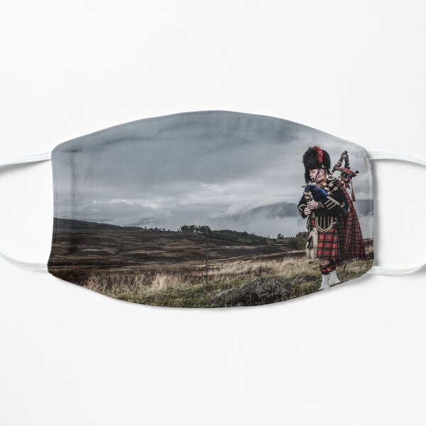 Scottish Piper in Highlands Flat Mask