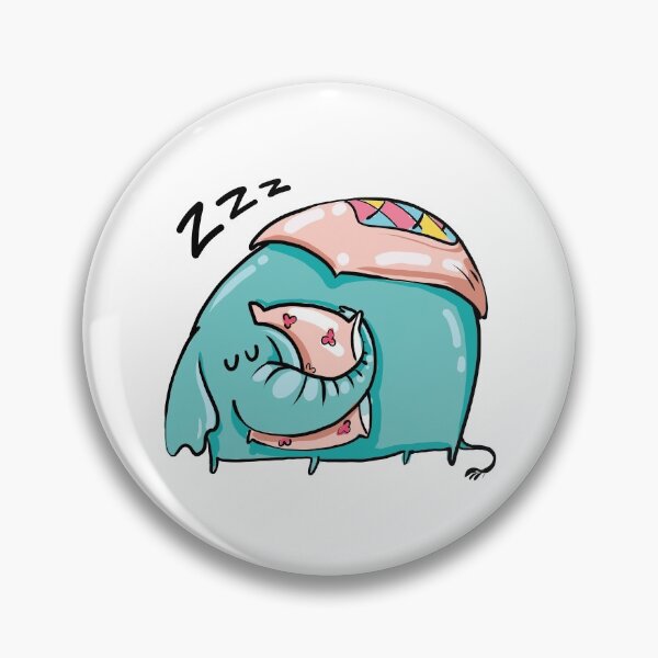 Item preview, Cute Blue Sleeping Elephant designed and sold by AnastasiaDesign.