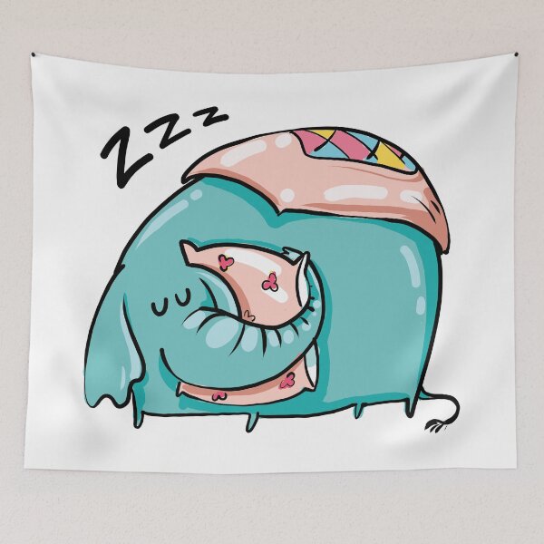 Item preview, Lindo elefante azul para dormir designed and sold by AnastasiaDesign.
