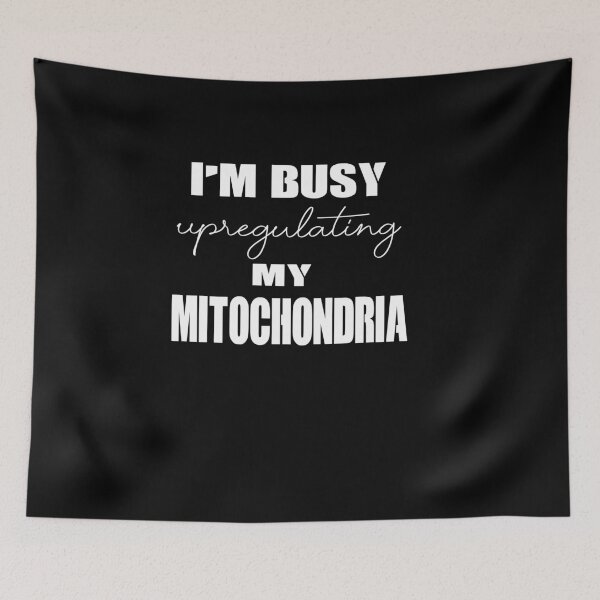 Item preview, Funny Tshirt, "I'm Busy Upregulating My Mitochondria", Exercise T Shirt, Paleo, Ketogenic, Ketosis, Longevity, Low Carb, Cotton Clothing designed and sold by Noui Barka.