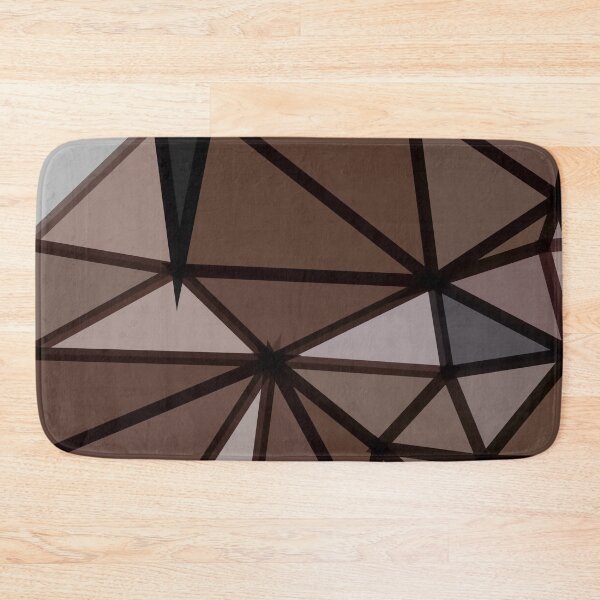 Item preview, geometric triangle polygon pattern abstract in brown and black designed and sold by Mrvell.