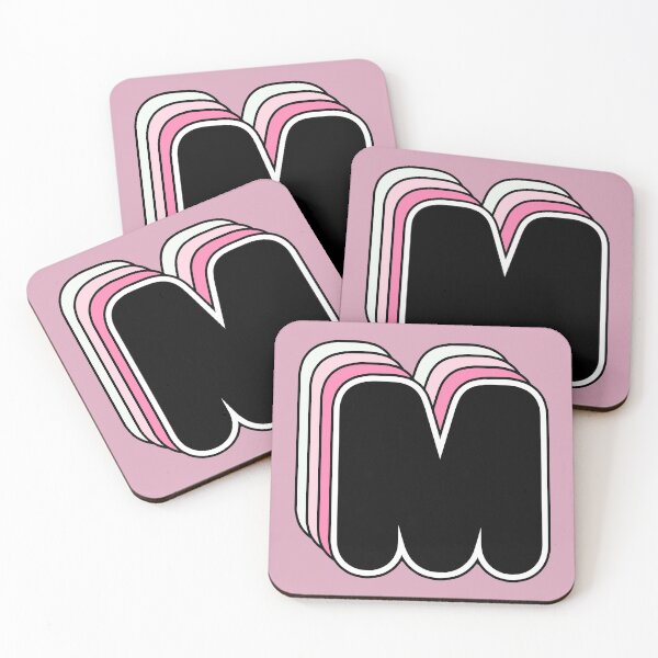 Item preview, M letter, retro, alphabet designed and sold by OkihanaShop.