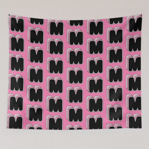 Item preview, M letter, retro, alphabet designed and sold by OkihanaShop.