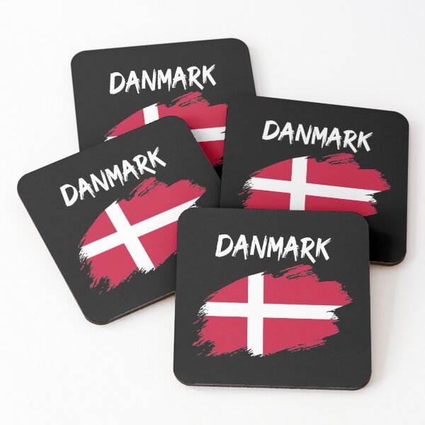 Item preview, Denmark Danish flag flag brush stroke designed and sold by GeogDesigns.