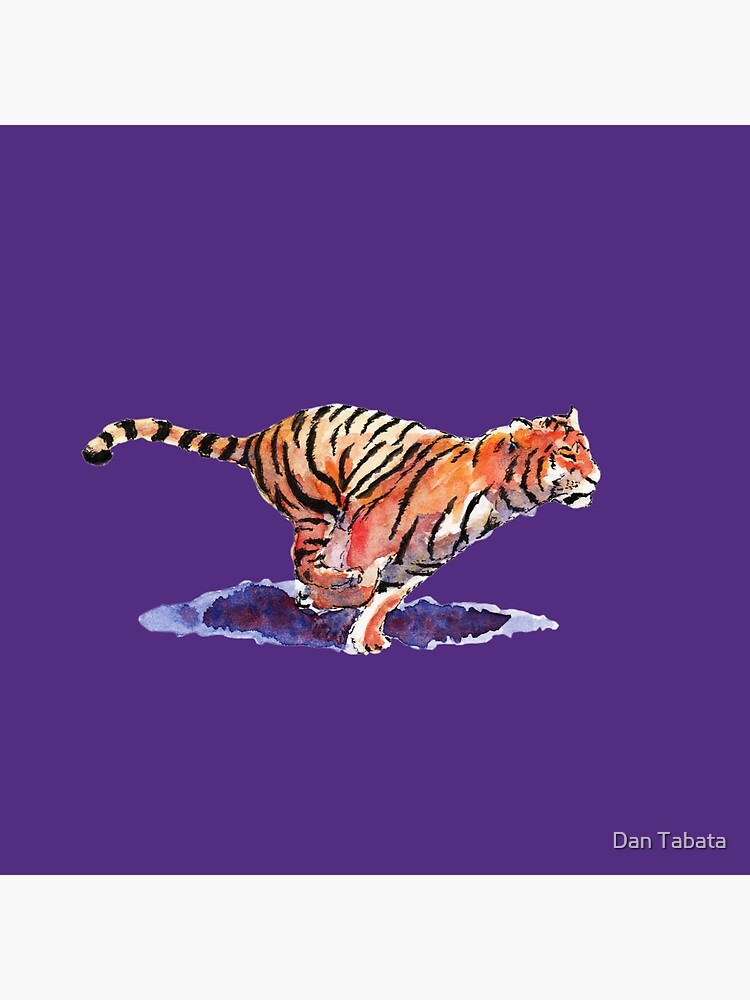 Thumbnail 3 of 3, Art Print, The Tiger - purple version designed and sold by dmtab.