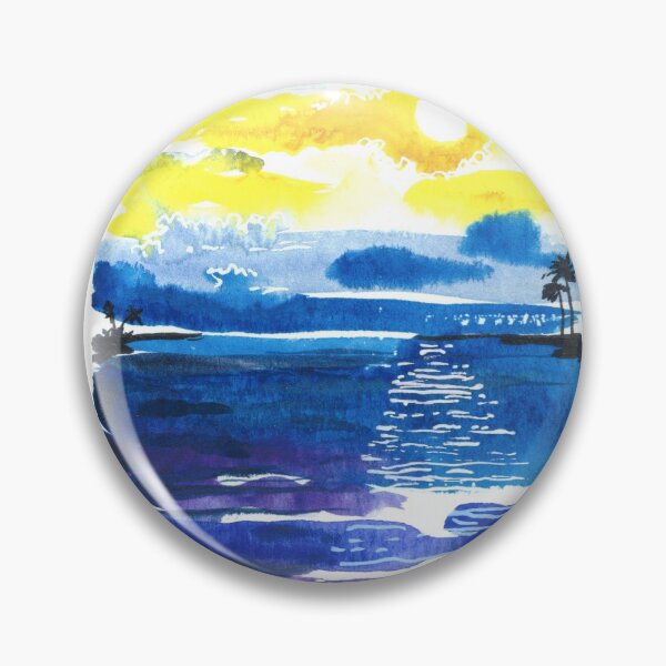 Item preview, Tropical Sunset Watercolor #4 designed and sold by BreonBliss.