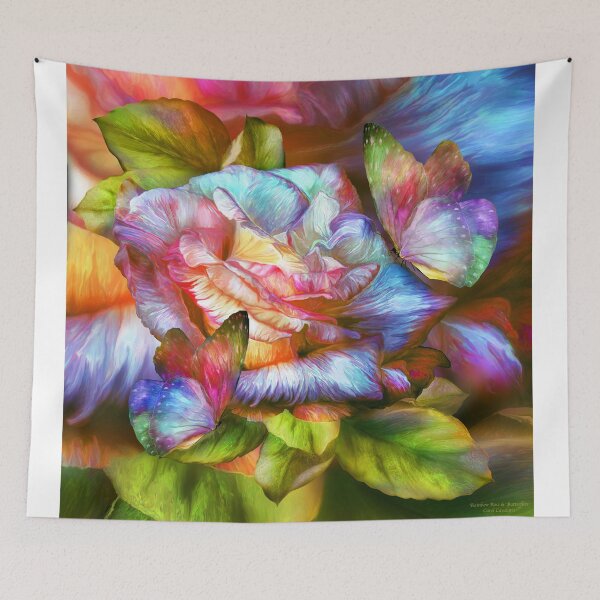 Item preview, Rainbow Rose And Butterflies designed and sold by Carol  Cavalaris.
