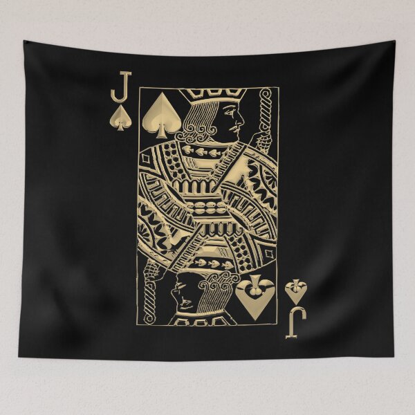 Item preview, Jack of Spades in Gold over Black  designed and sold by Serge Averbukh Art Studio.
