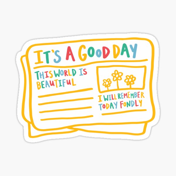it's a good day newspaper illustration Sticker
