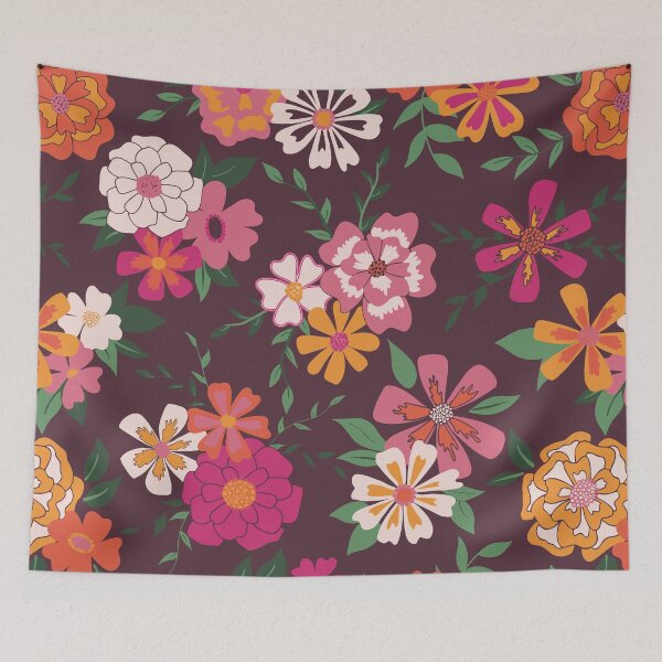 Item preview, Maroon Viney Floral designed and sold by StudioPosies.