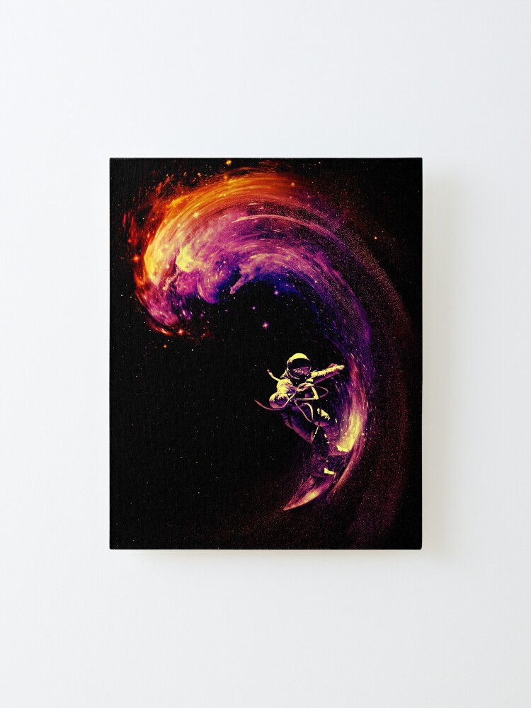 Alternate view of Space Surfing Mounted Print