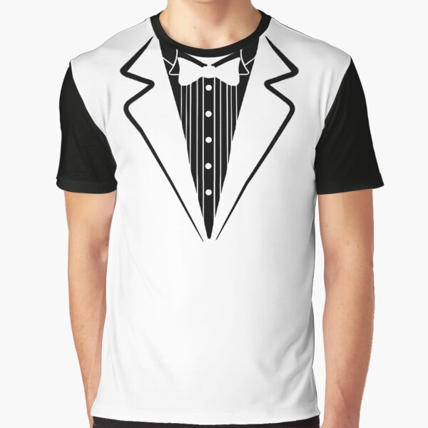 Choomomo Casual Short Sleeve Fake Suit T-Shirt Vest & Tie Printed Tuxedo Shirt for Men