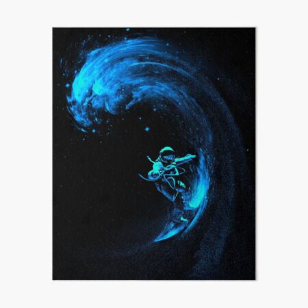 Space Surfing Art Board Print