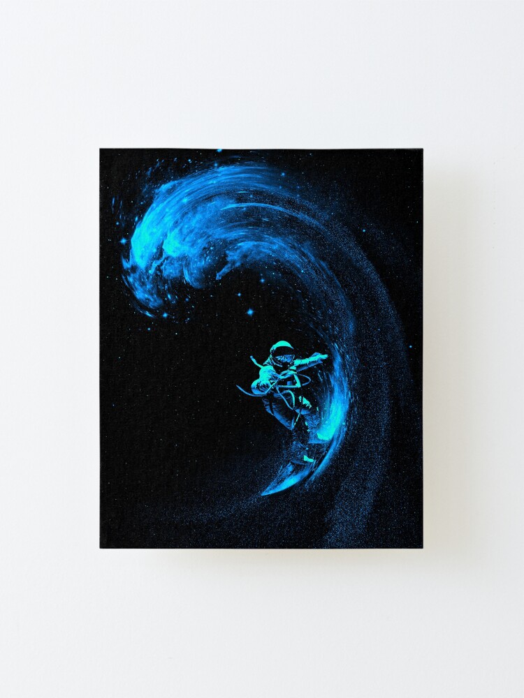 Alternate view of Space Surfing Mounted Print