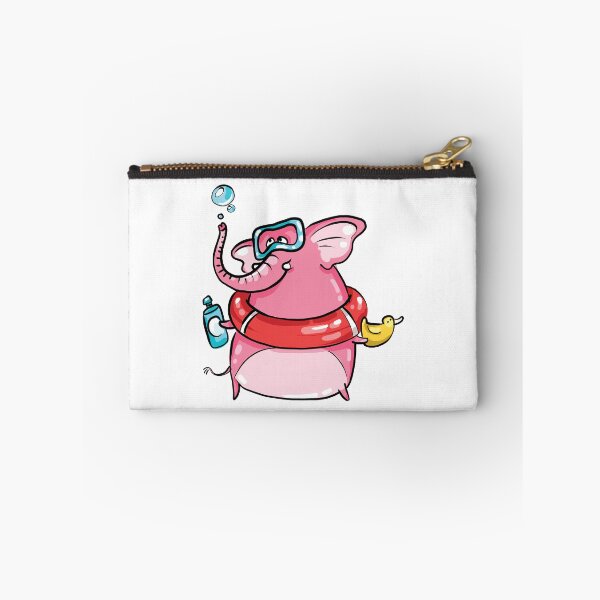 Item preview, Cute Pink Elephant Taking a Bath designed and sold by AnastasiaDesign.