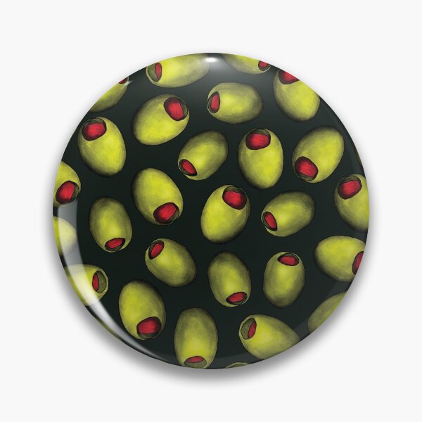 Item preview, Green Olives with Red Pimentos - Novelty Food Pattern designed and sold by somecallmebeth.