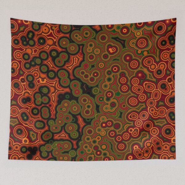 Item preview, Retro Bubbles In Red Green Orange designed and sold by RootSquare.