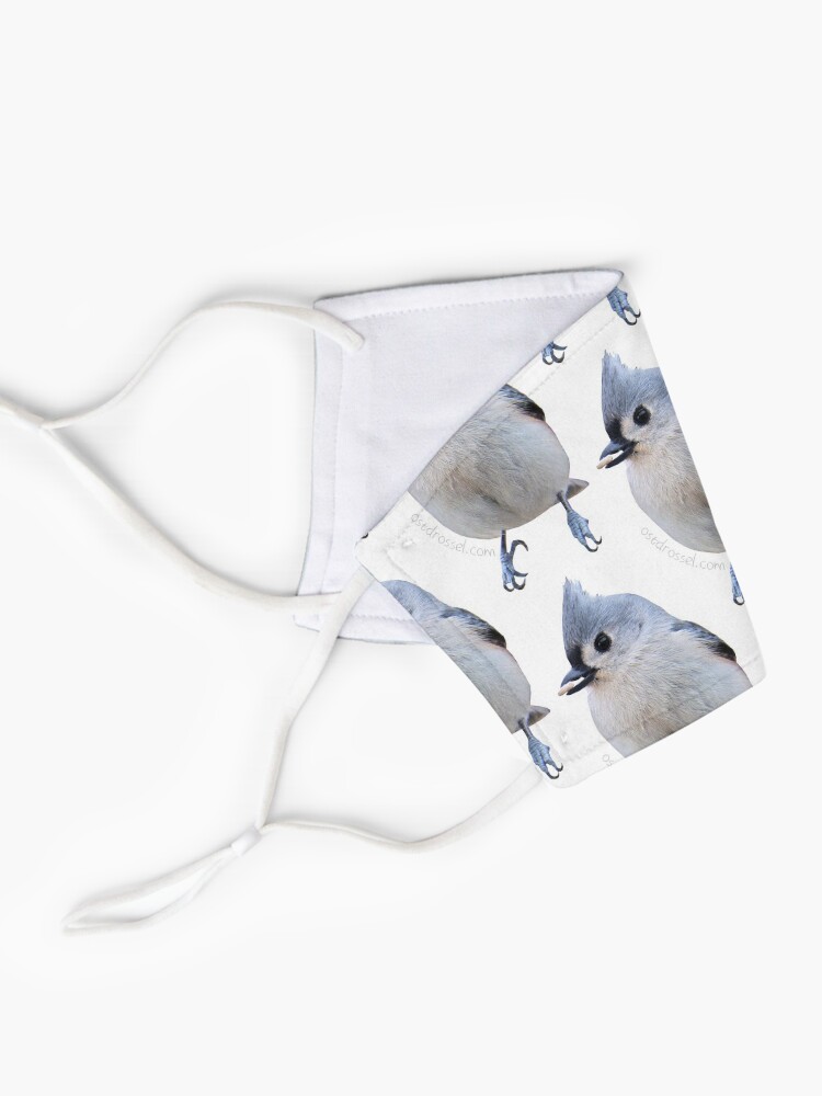 Alternate view of Titmouse flock face mask Mask