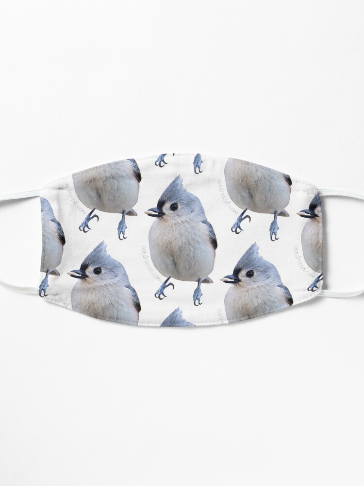 Alternate view of Titmouse flock face mask Mask