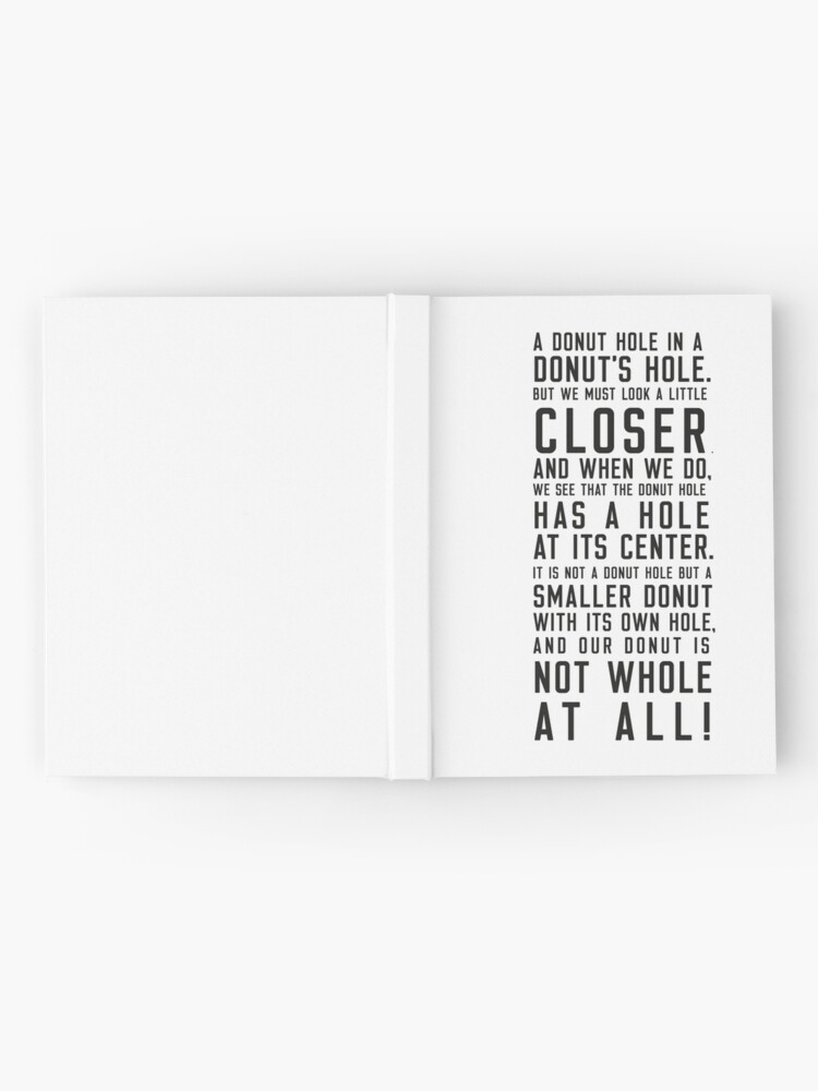 "Benoit Donut Hole Speech, Knives Out" Hardcover Journal by shminoa