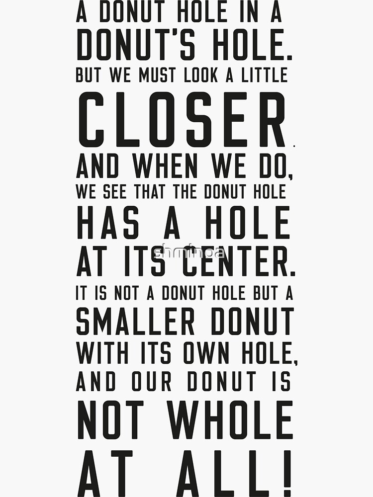 "Benoit Donut Hole Speech, Knives Out" Sticker for Sale by shminoa