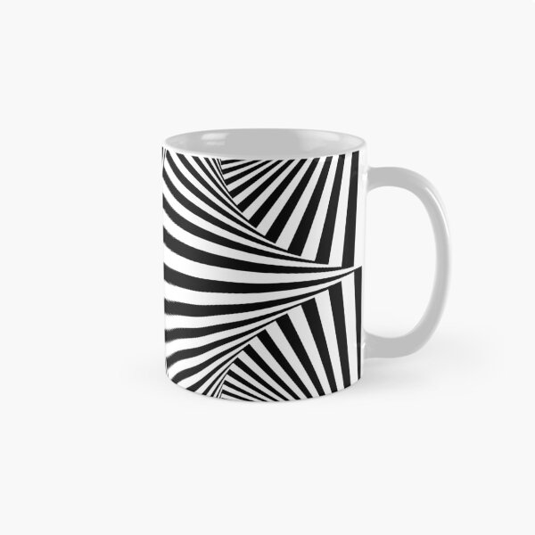 Aperçu de l'œuvre Rayures abstraites motif géométrique noir et blanc créée et vendue par RootSquare.