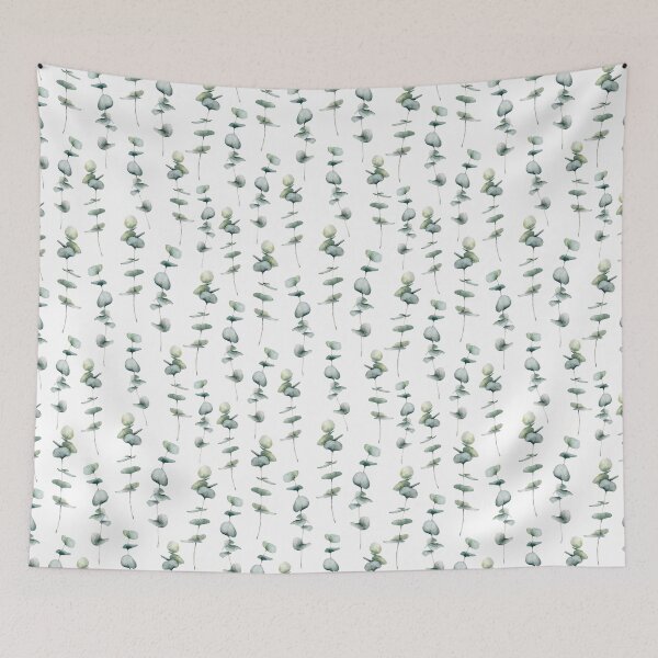 Aperçu de l'œuvre Feuilles bleues d'eucalyptus. Ornement d'eucalyptus aquarelle créée et vendue par derbisheva.
