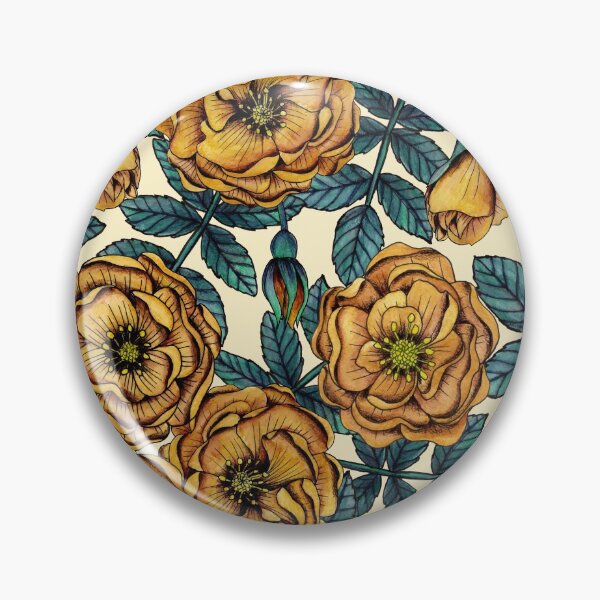Item preview, Golden-Yellow Roses - Vintage-Inspired Floral/Botanical Pattern designed and sold by somecallmebeth.