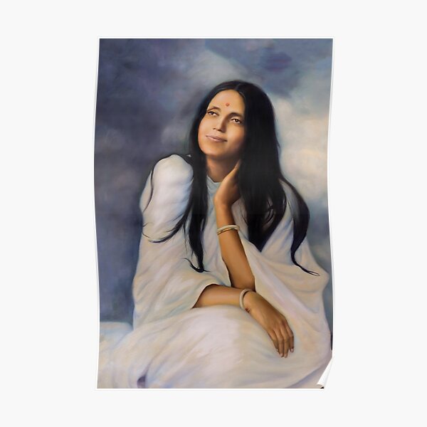 Sri Anandamayi Ma In Divine Rapture. Yoga Studio & Meditation Space Art By Hearts For Love. Poster