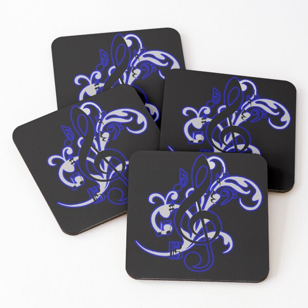 Item preview, cool music notes blue designed and sold by budi478.