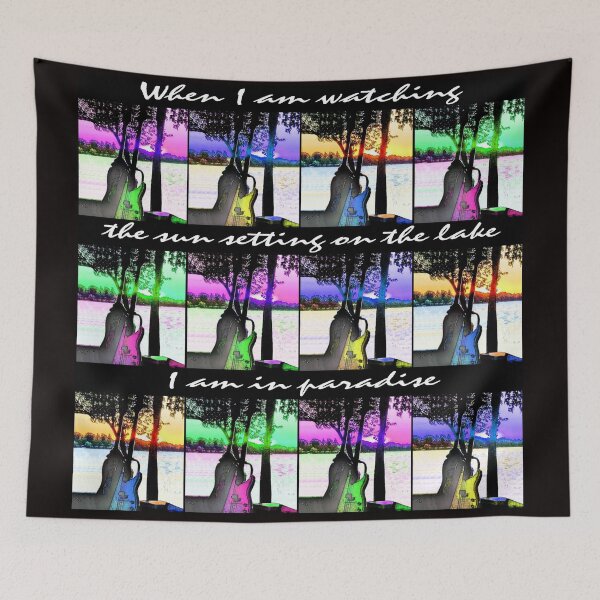 Item preview, Guitars and Music at Sunset on the Lake is Paradise designed and sold by WatersEdgeGal.