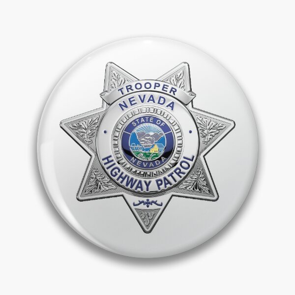 Item preview, Nevada Highway Patrol - NHP Trooper Badge over White Leather designed and sold by Serge Averbukh Art Studio.
