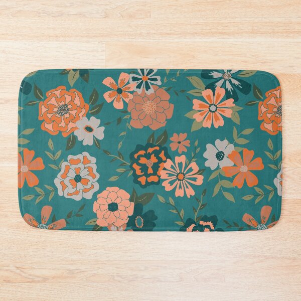 Item preview, Teal Viney Floral designed and sold by StudioPosies.