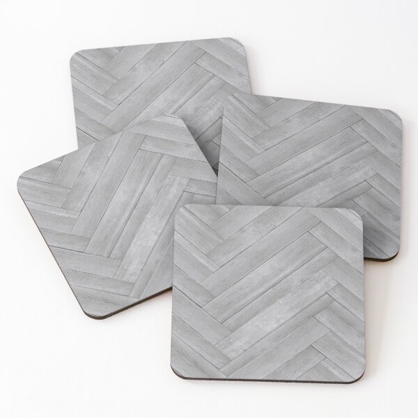 Item preview, Light Grey Wood Herringbone Planks designed and sold by VintageStyle.