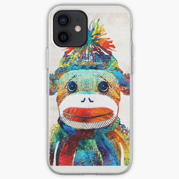 Sock Monkey Art - Your New Best Friend - By Sharon Cummings iPhone Soft Case