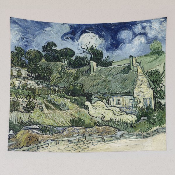 Item preview, Thatched Cottages at Cordeville, Vincent van Gogh designed and sold by Pavel Polyansky.