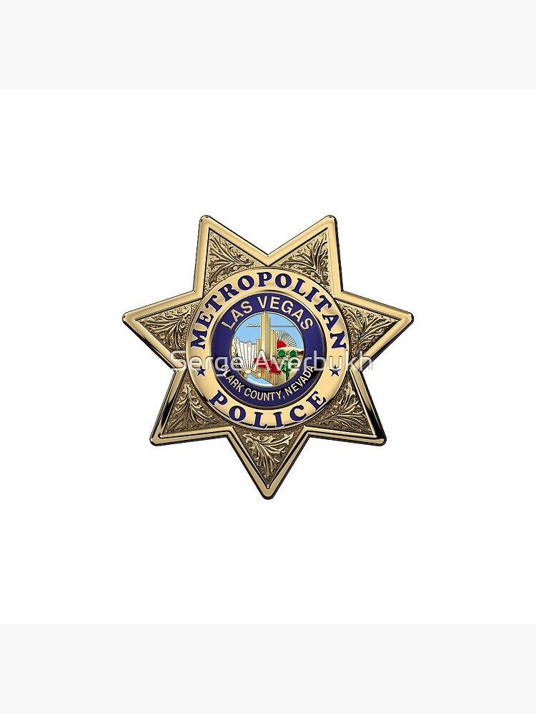 Las Vegas Metropolitan Police Department - LVMPD Badge over White