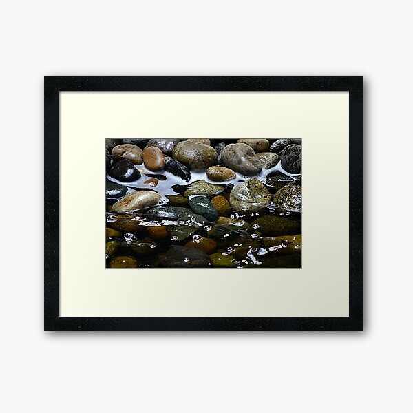 River Rocks Framed Art Print