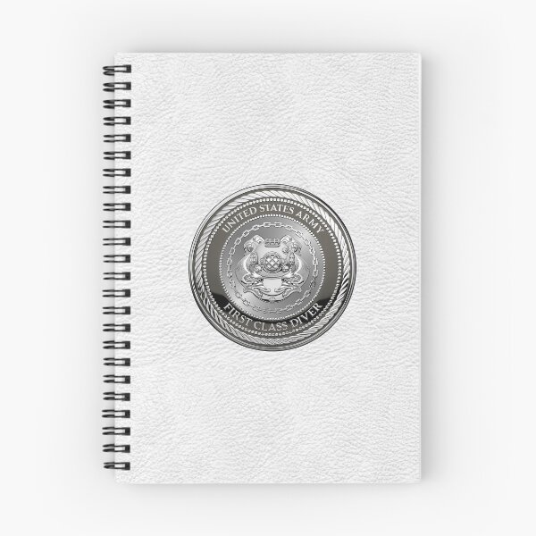 Item preview, U.S. Army Engineer Divers - First-class Diver Badge Special Edition over White Leather designed and sold by Serge Averbukh Art Studio.
